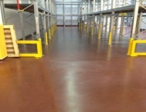 coloured flooring inside a large building