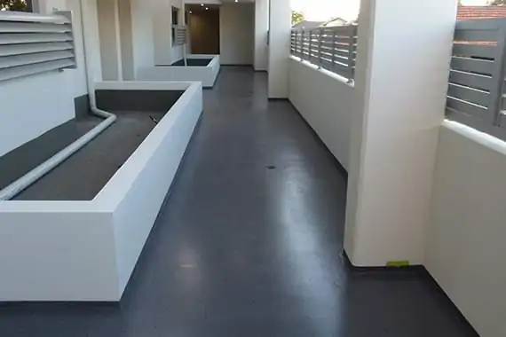 finished outdoor area with coating to thefloor